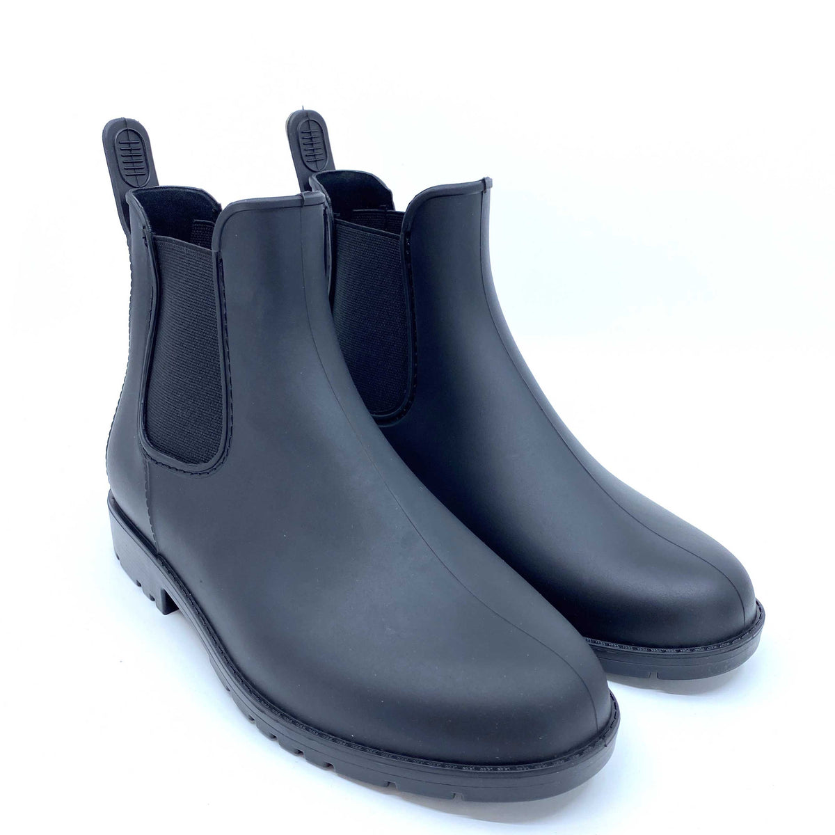 Adele Black Ankle Rain Boots PVC