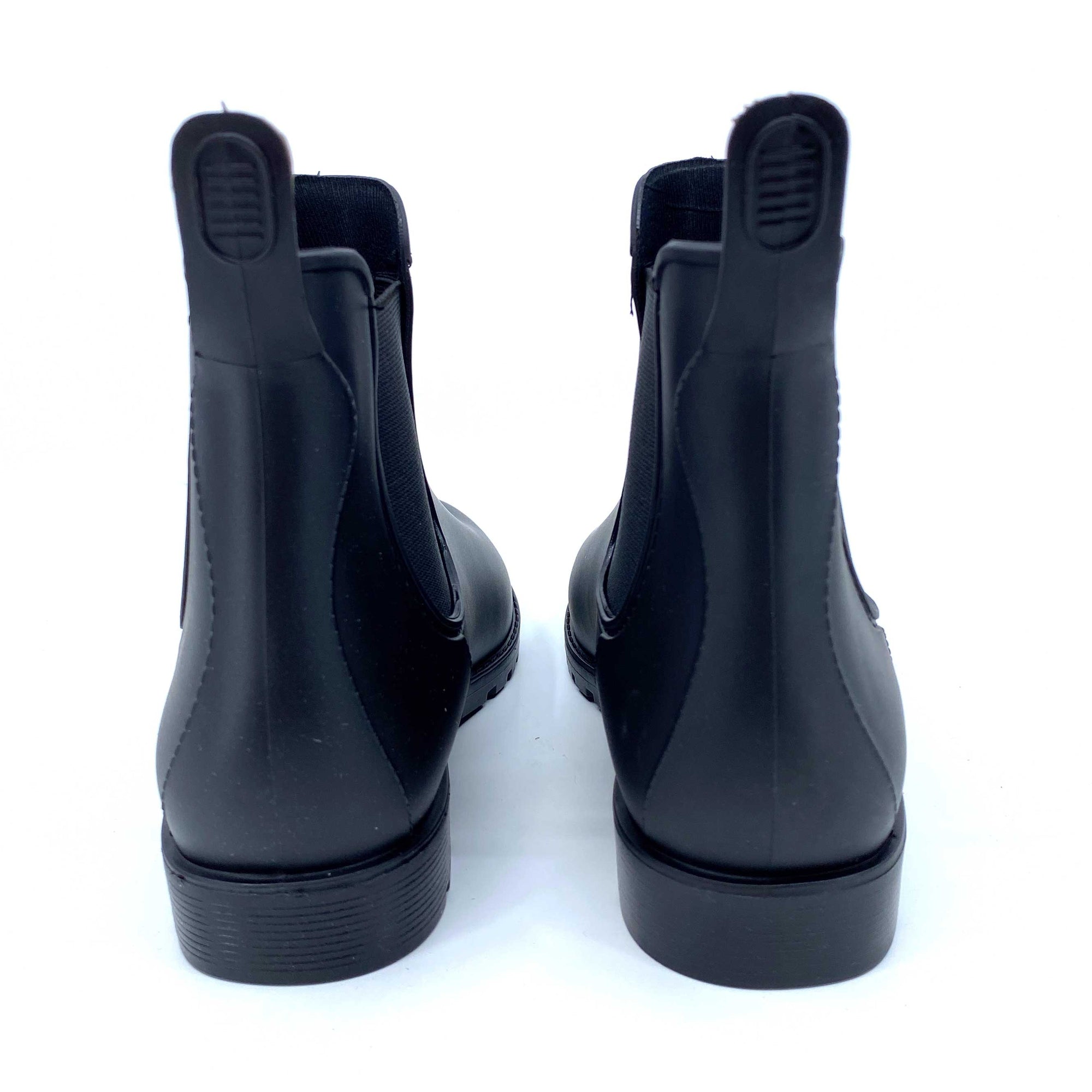 Adele Black Ankle Rain Boots PVC