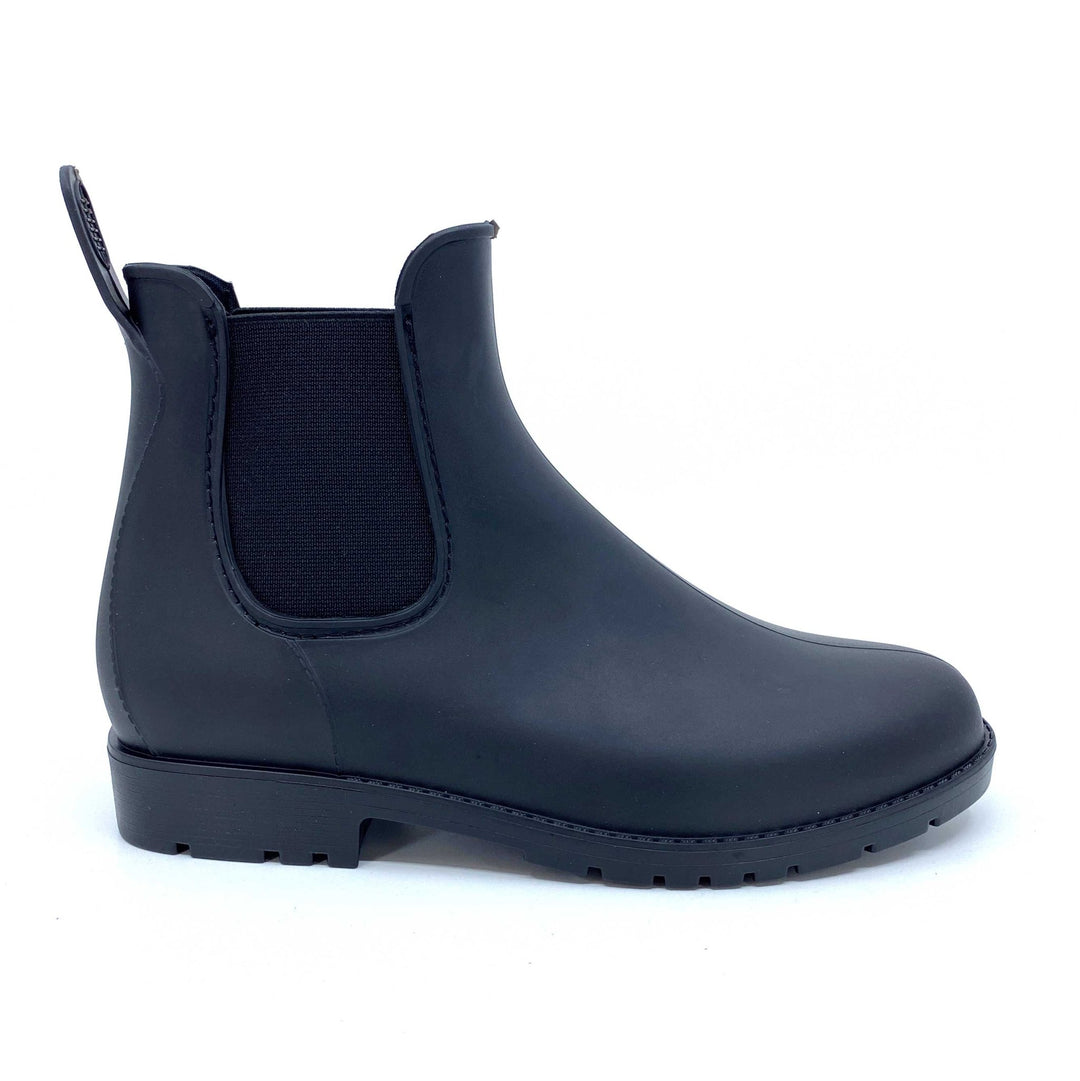 Adele Black Ankle Rain Boots PVC 2 | Wellies Online