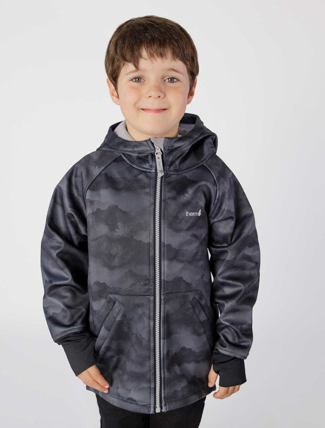 All Weather Boys Hoodie Black Mountain 2 | Wellies Online