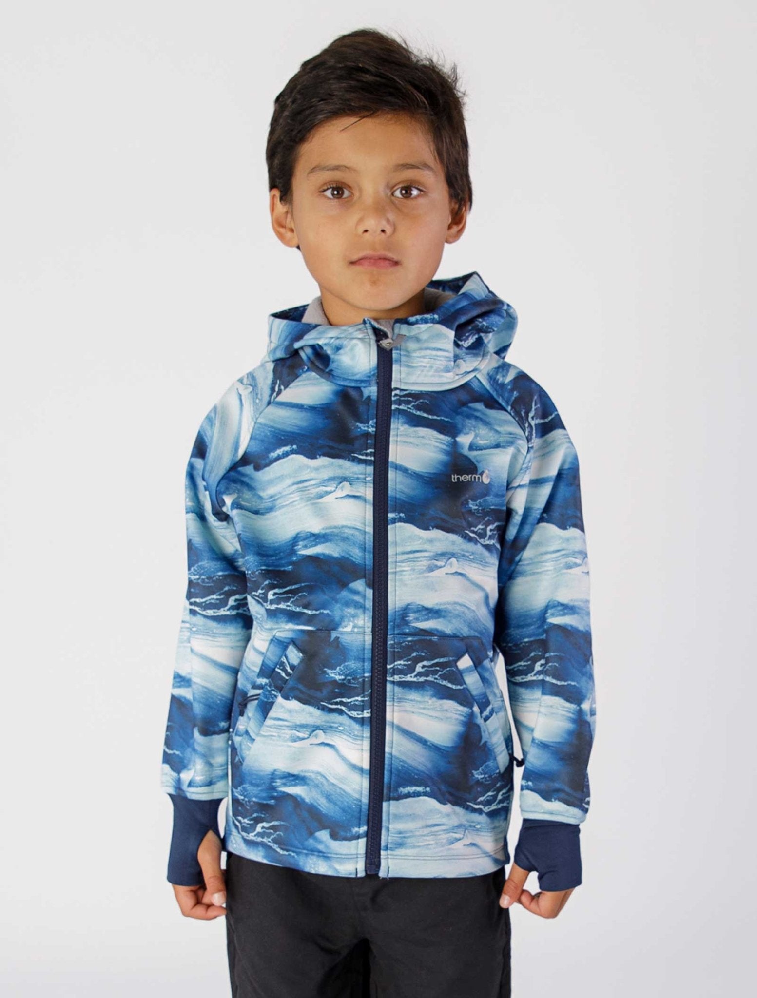 All Weather Boys Hoodie Blue Wave 2 | Wellies Online