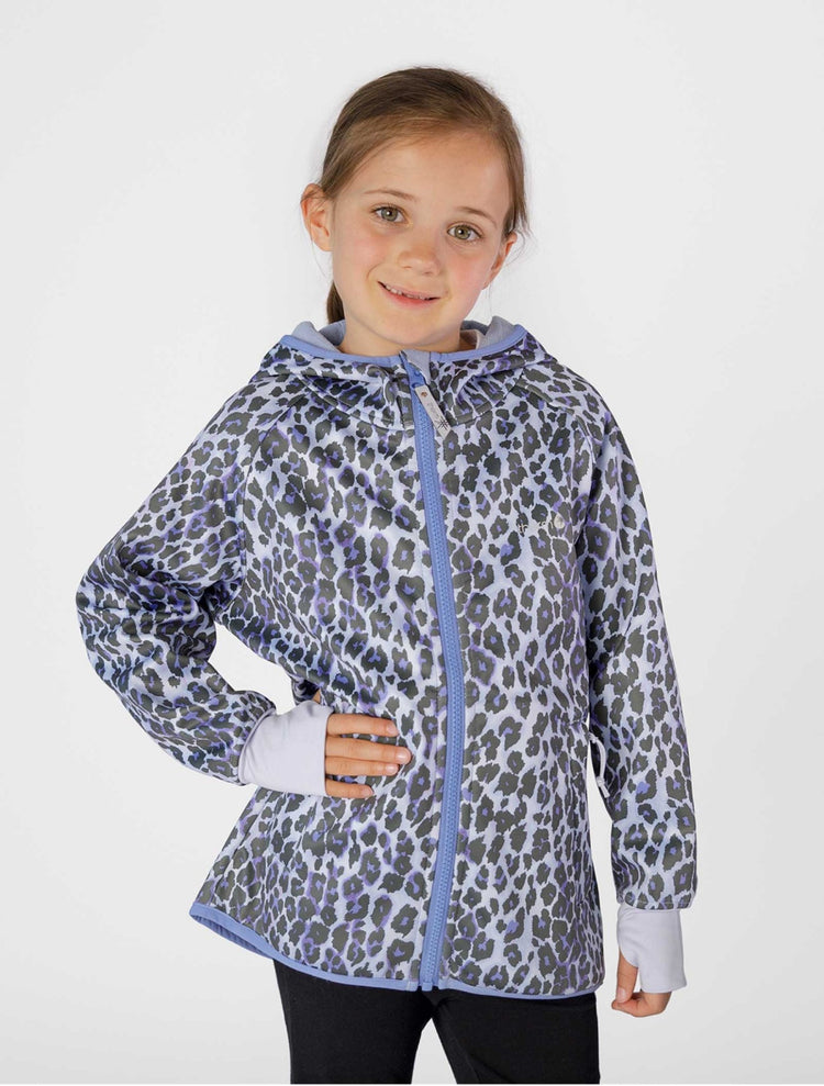 All Weather Girls Hoodie Blue Leopard 2 | Wellies Online