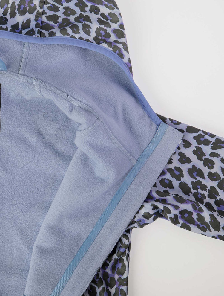 All Weather Girls Hoodie Blue Leopard 5 | Wellies Online