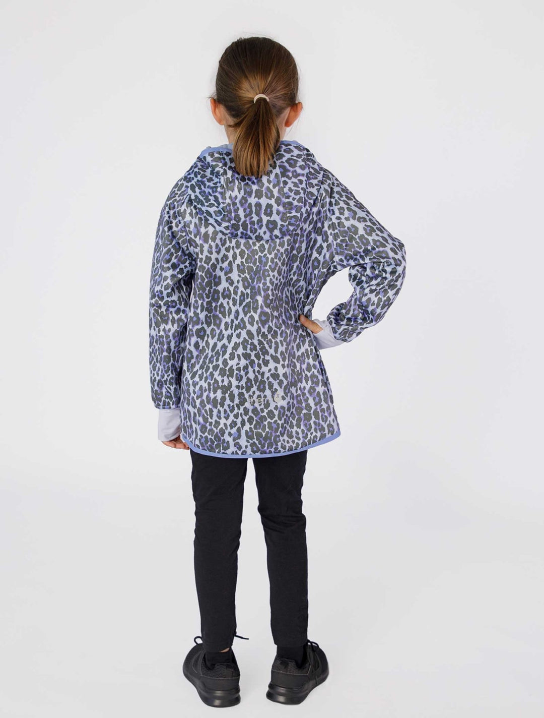 All Weather Girls Hoodie Blue Leopard 6 | Wellies Online