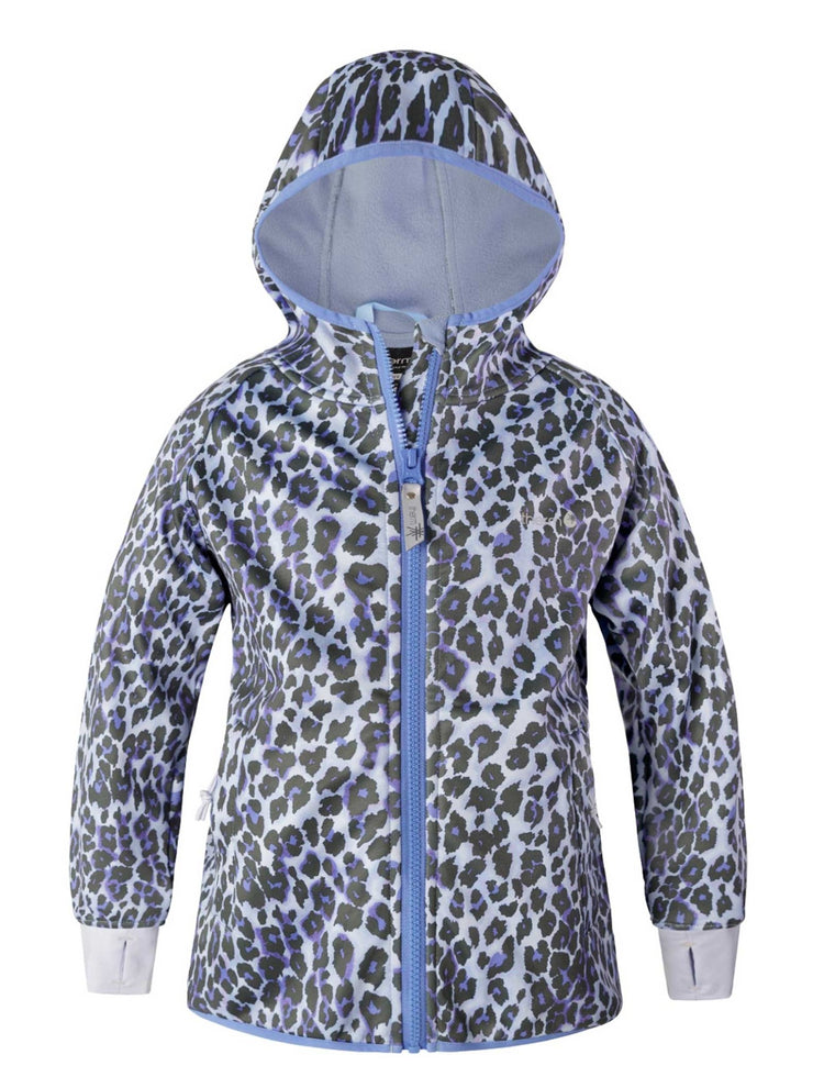 All Weather Girls Hoodie Blue Leopard 1 | Wellies Online