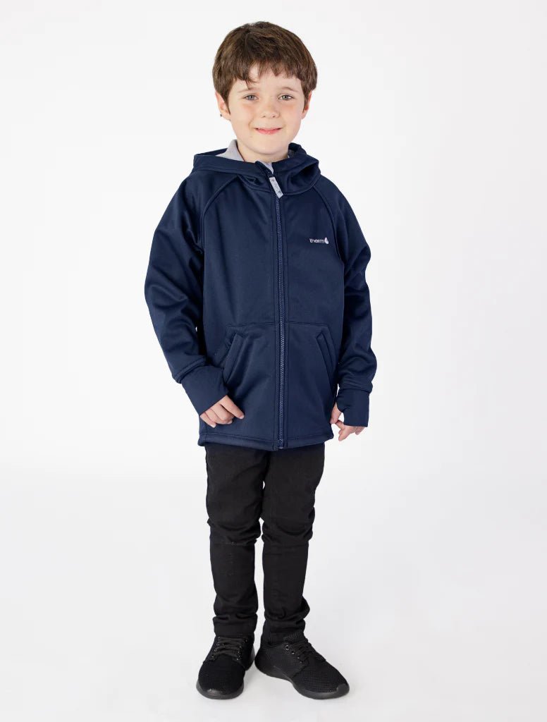 All Weather Waterproof Hoodie Navy 3 | Wellies Online