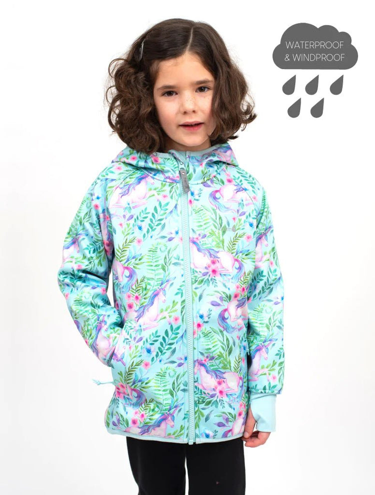 All Weather Waterproof Hoodie Unicorn Garden 2 | Wellies Online