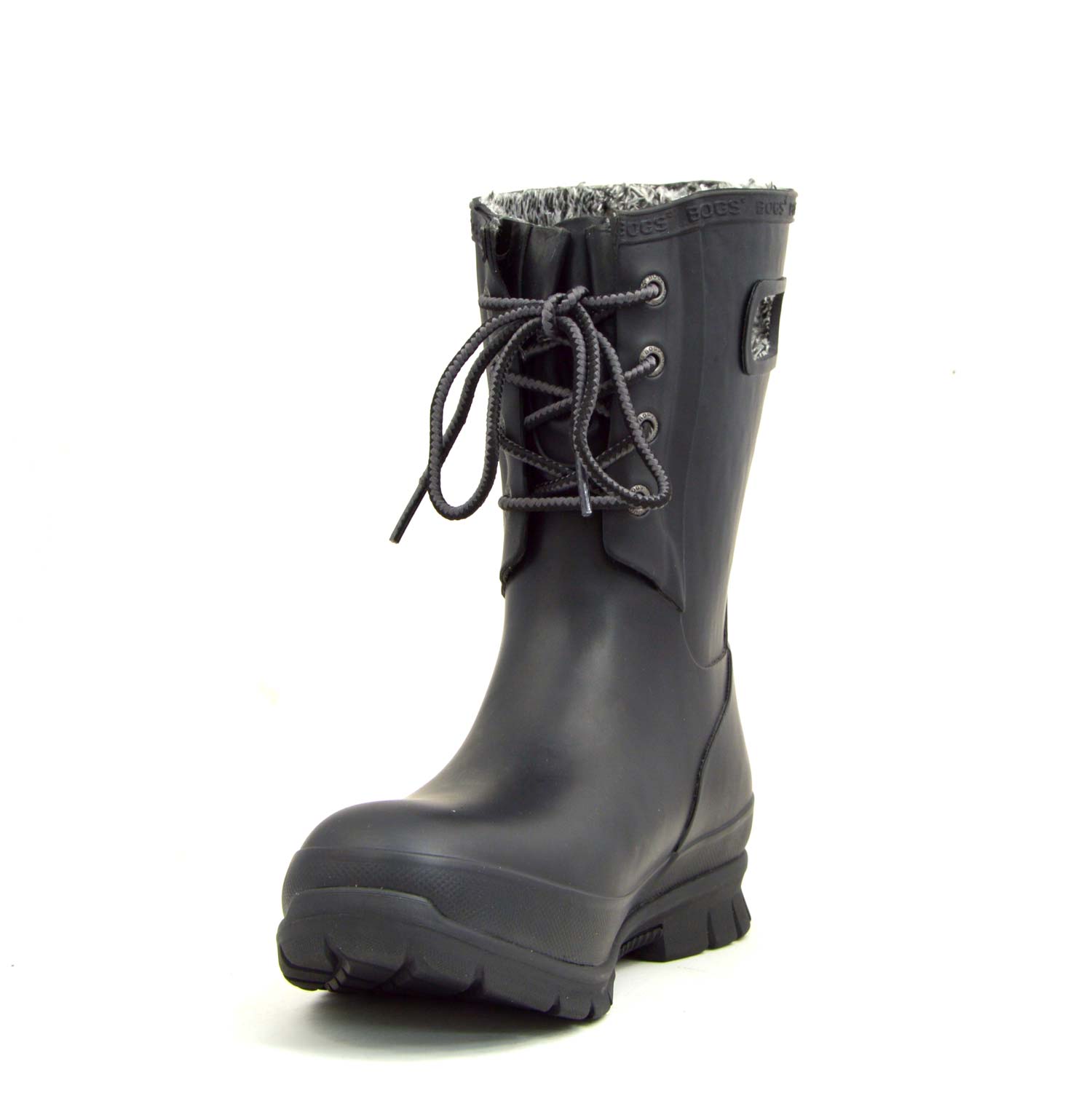 Amanda Plush Black Gumboots 10 | Wellies Online