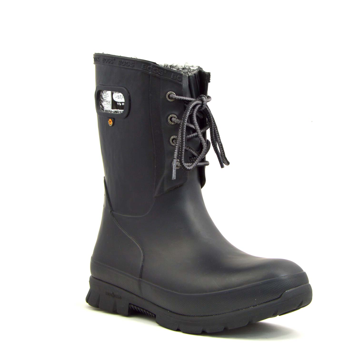 Amanda Plush Black Gumboots 5 | Wellies Online