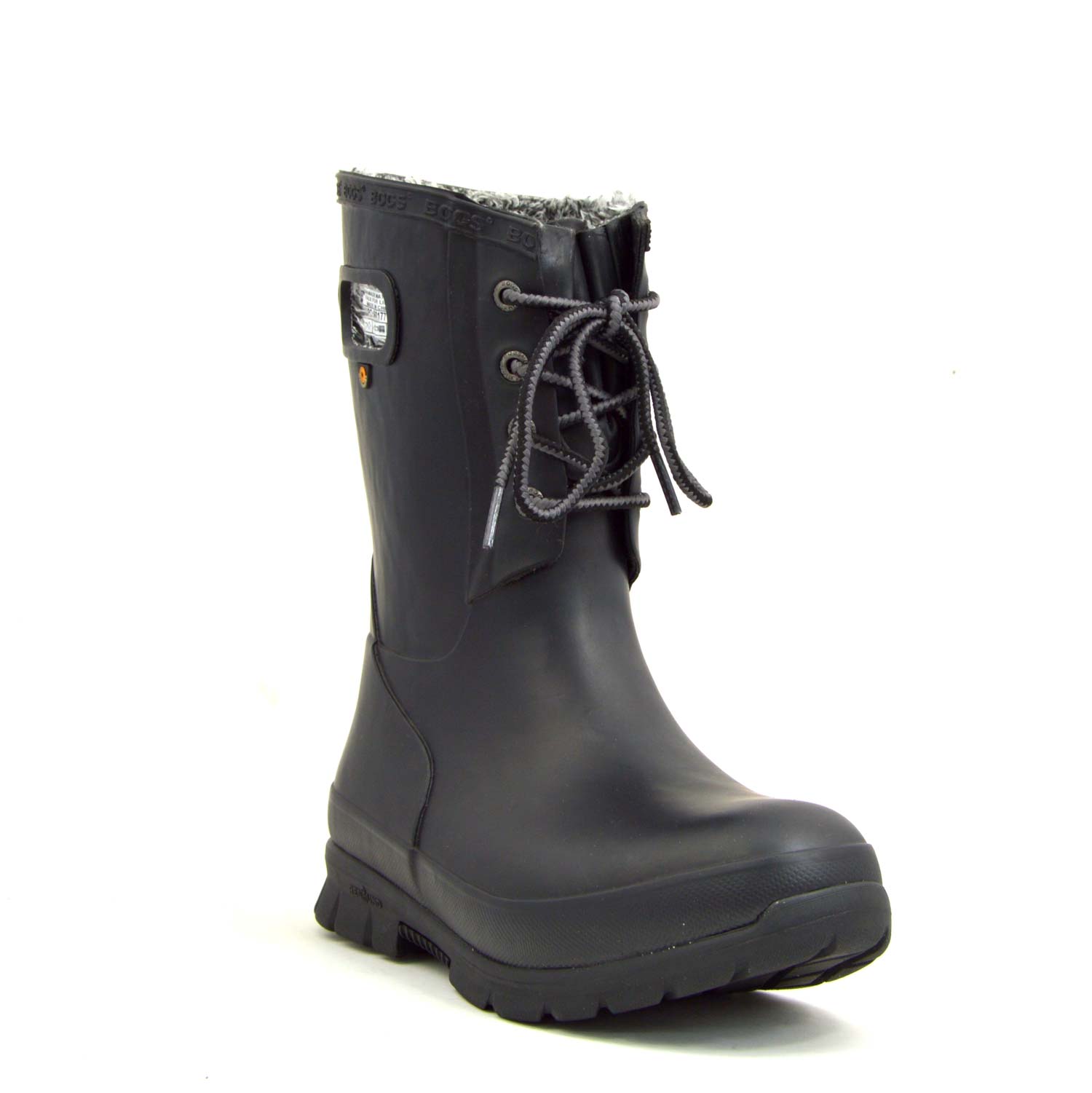Amanda Plush Black Gumboots 6 | Wellies Online