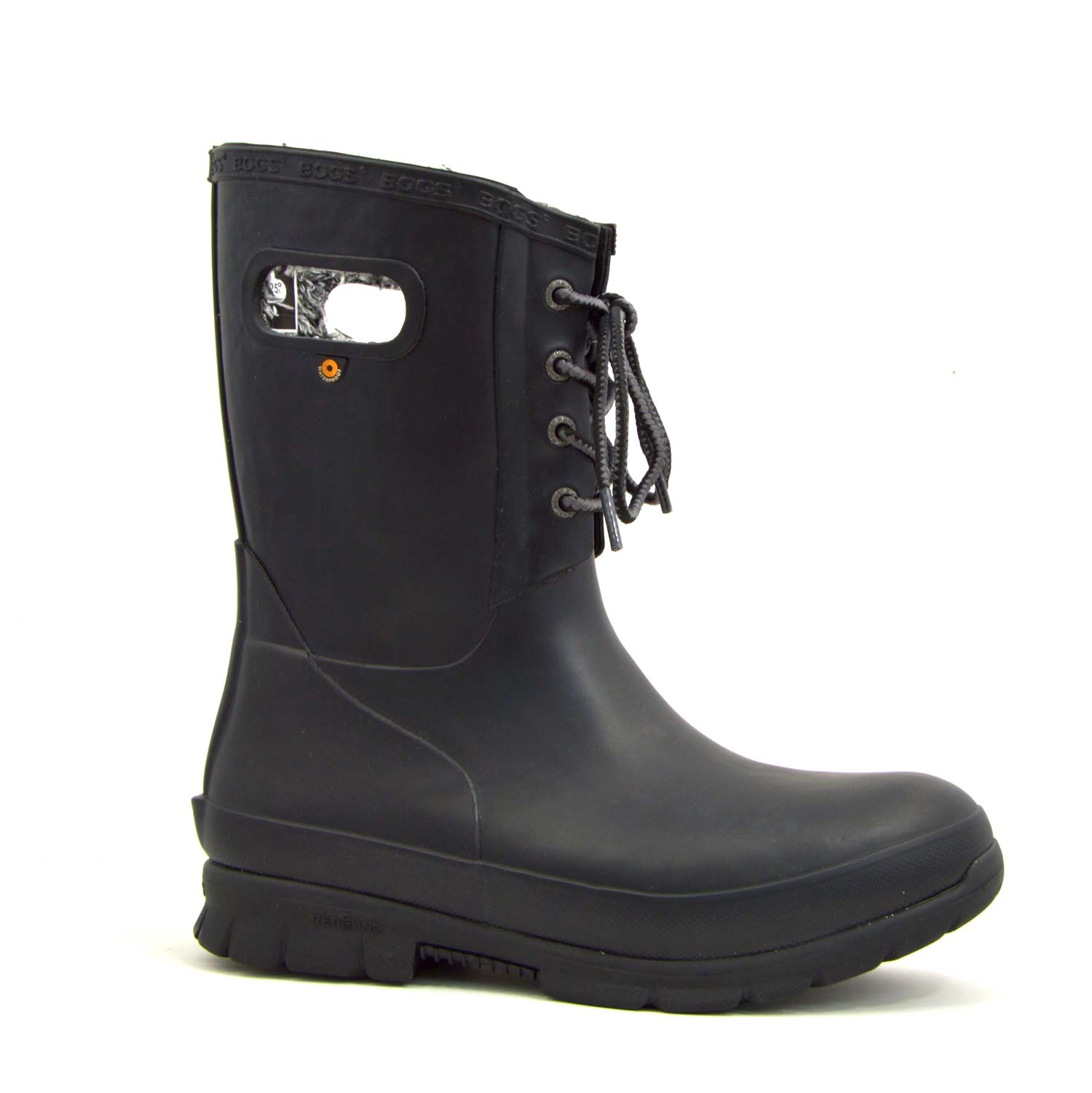 Amanda Plush Black Gumboots 3 | Wellies Online