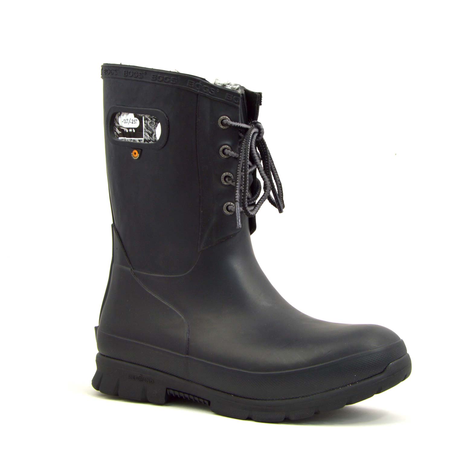 Amanda Plush Black Gumboots 4 | Wellies Online