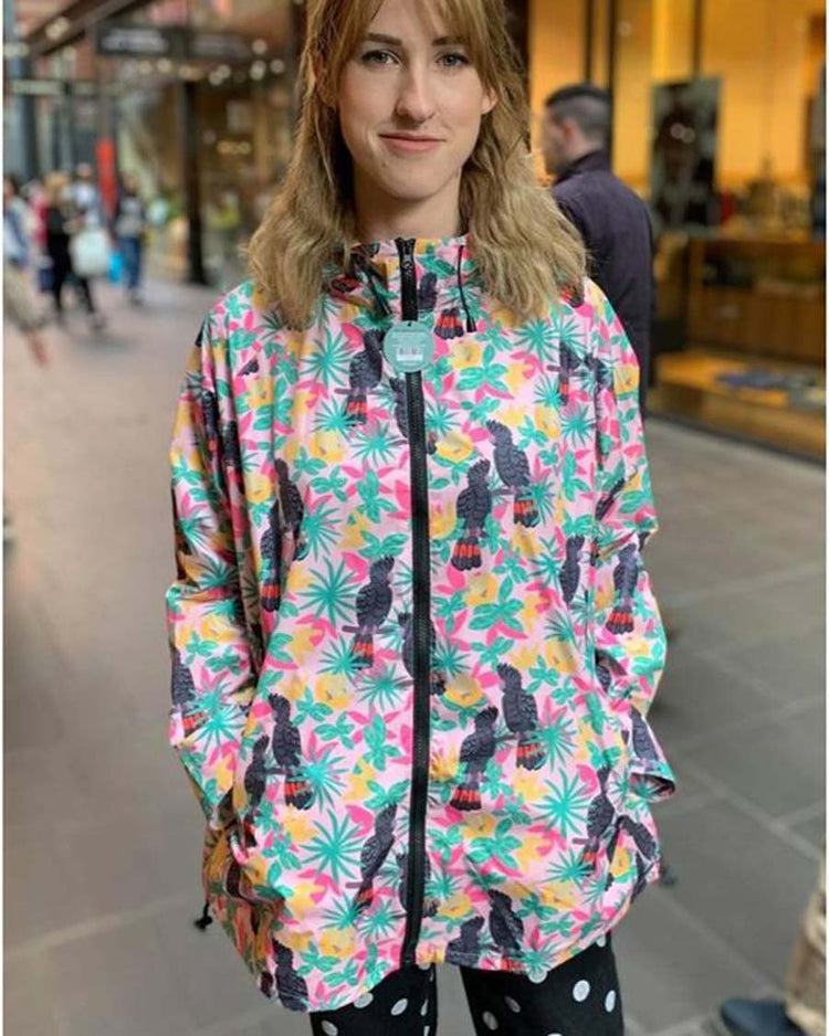 Black Cockatoos Womens Rain Jacket 1 | Wellies Online