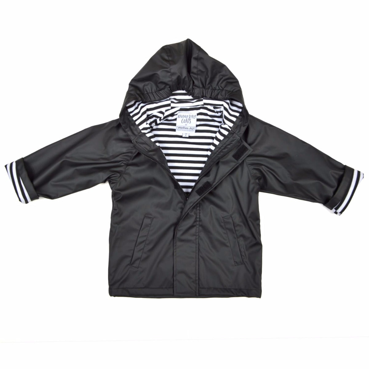 WelliesAU Black Rainy Days Raincoat