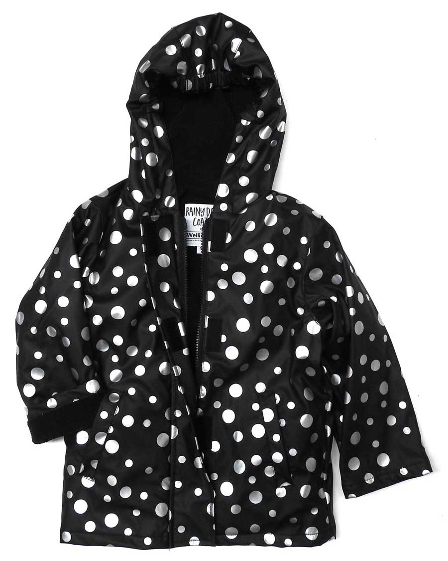 WelliesAU Metallic Spots Rainy Days Raincoat