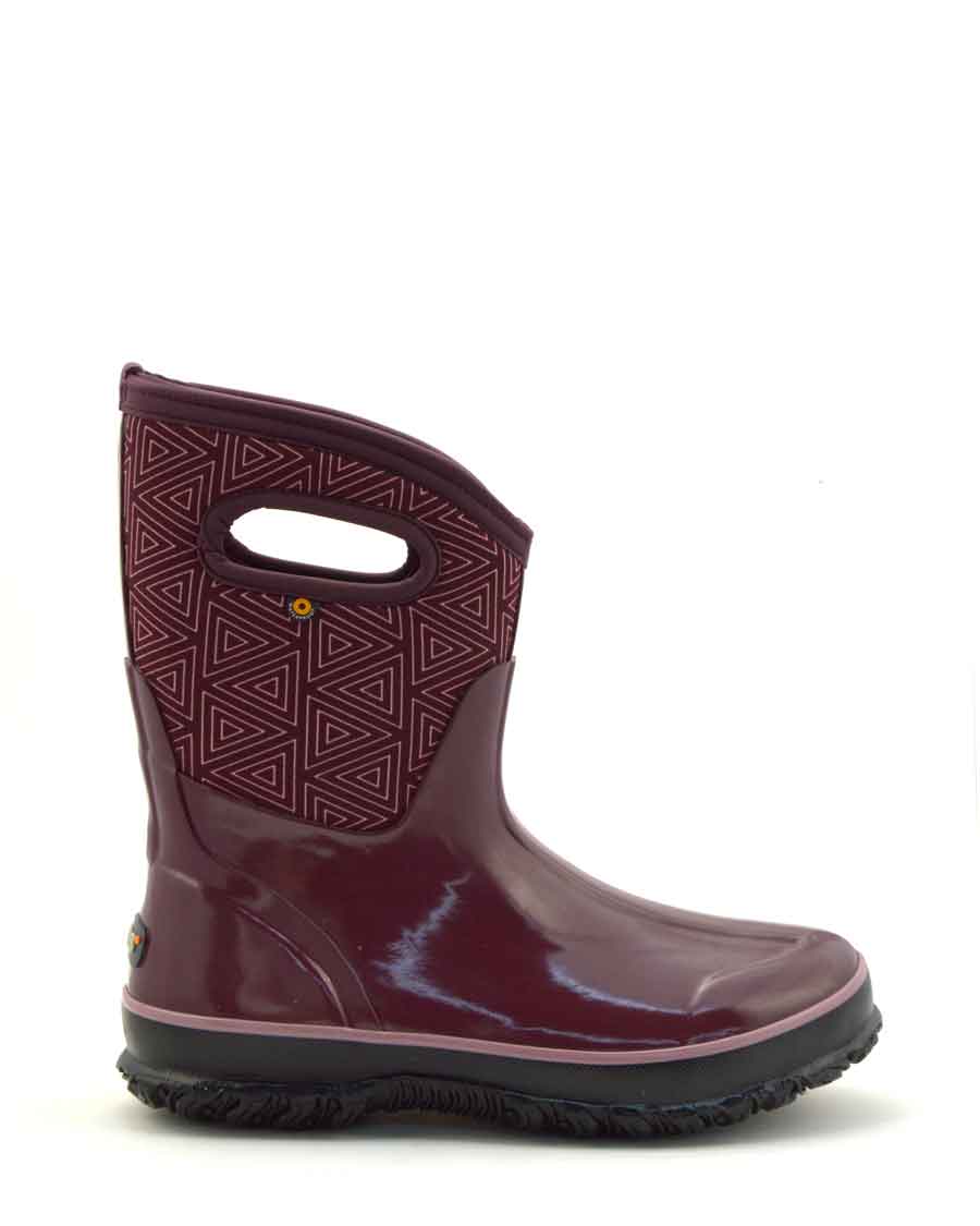 Classic Triangles Mid Plum Gumboots