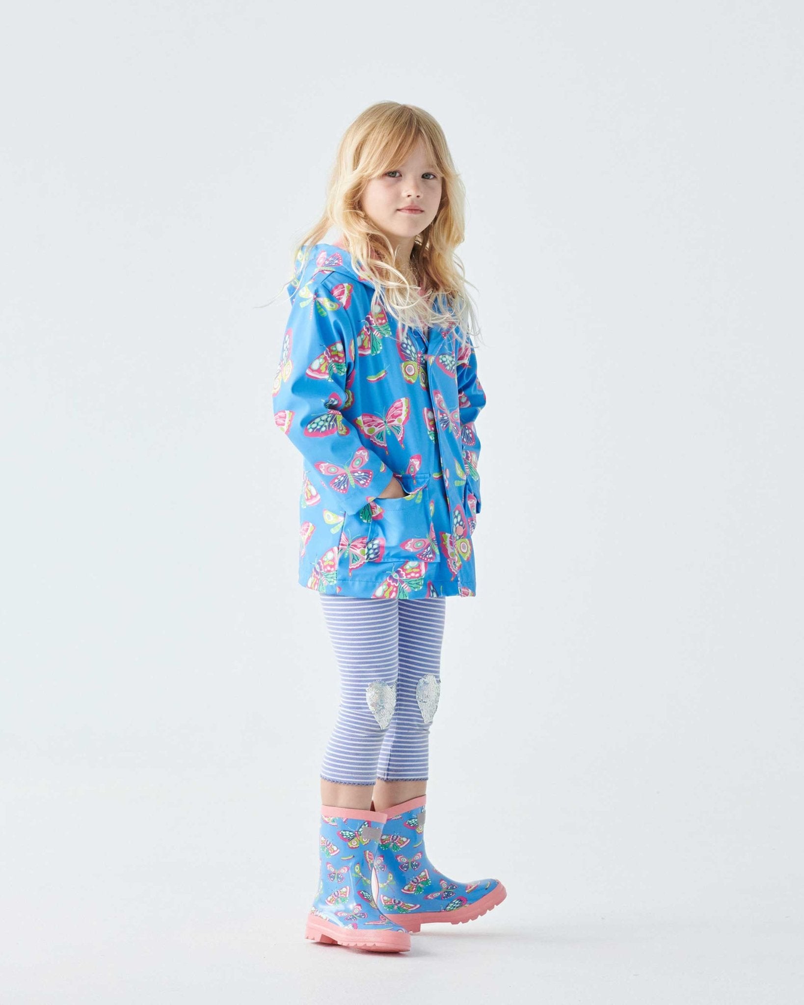 Botanical Butterflies Shiny Gumboots 4 | Wellies Online