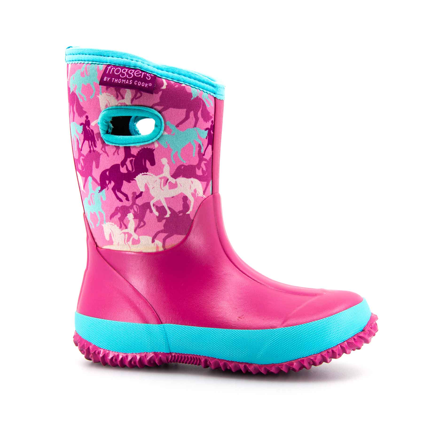 Bridgewater Kids Gumboots Pink Horses 3 | Wellies Online