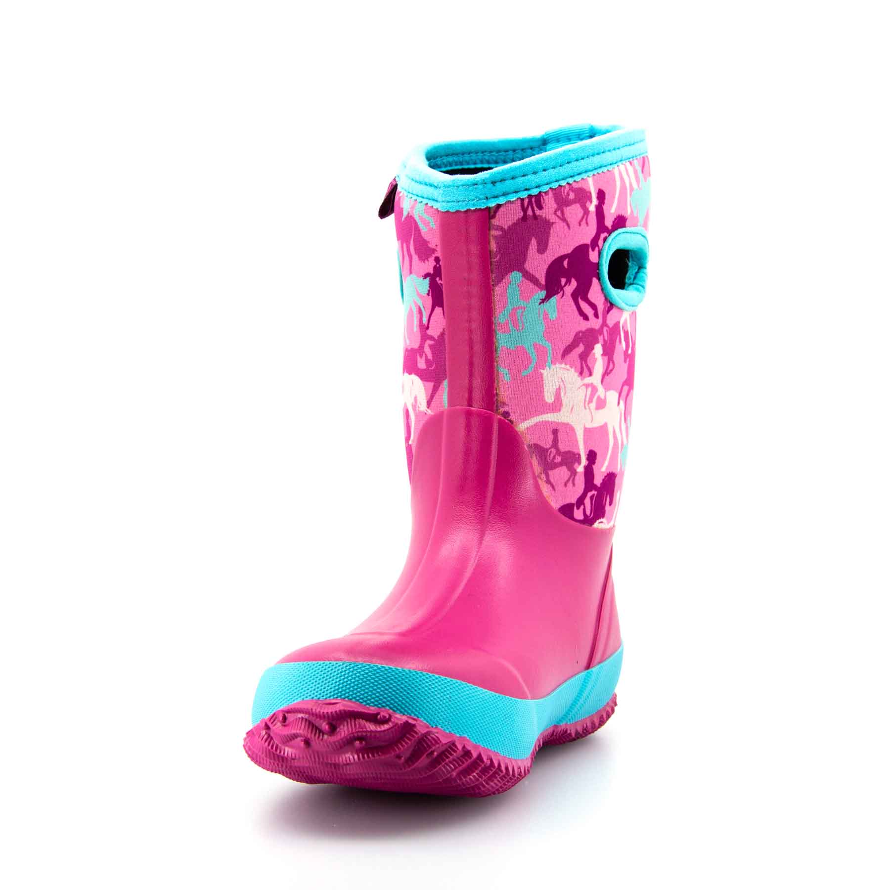 Bridgewater Kids Gumboots Pink Horses 10 | Wellies Online