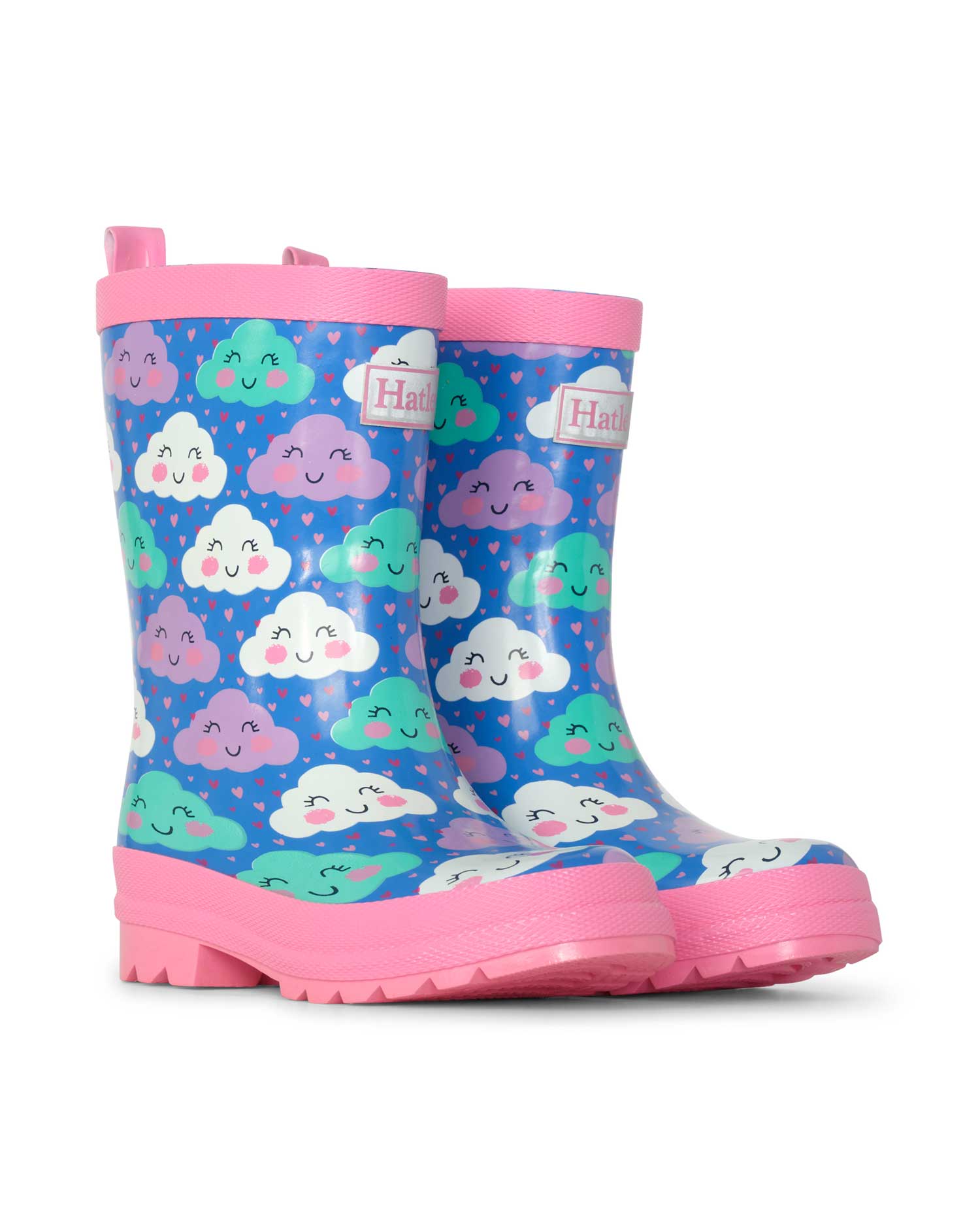 Cheerful Clouds Shiny Gumboots 4 | Wellies Online