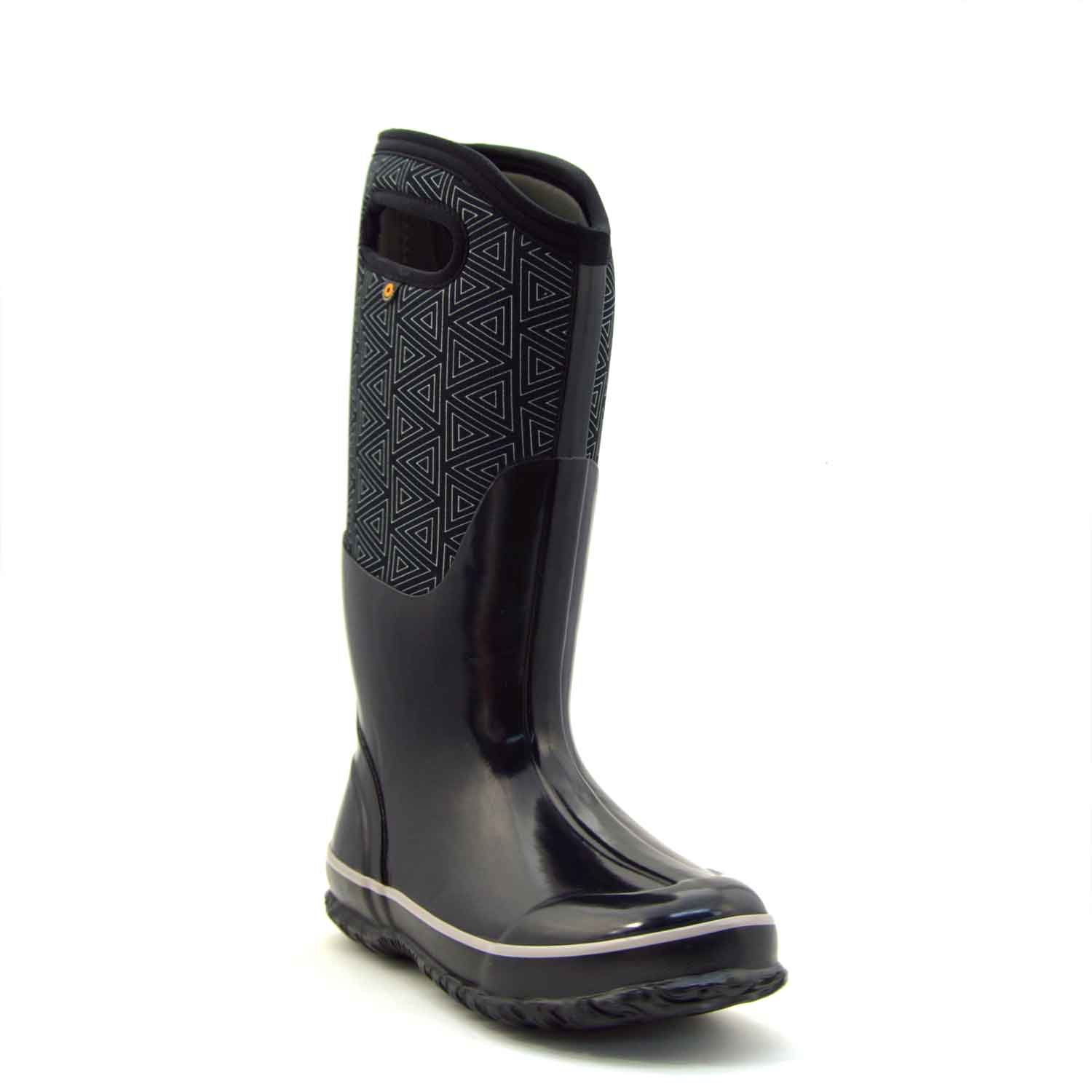 Classic High Triangles Black Gumboots 7 | Wellies Online
