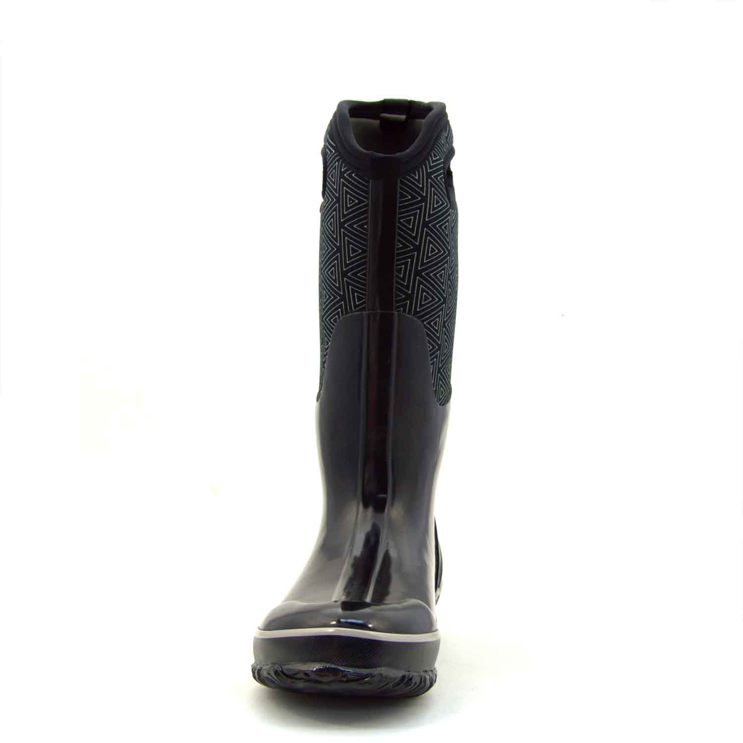 Classic High Triangles Black Gumboots 10 | Wellies Online