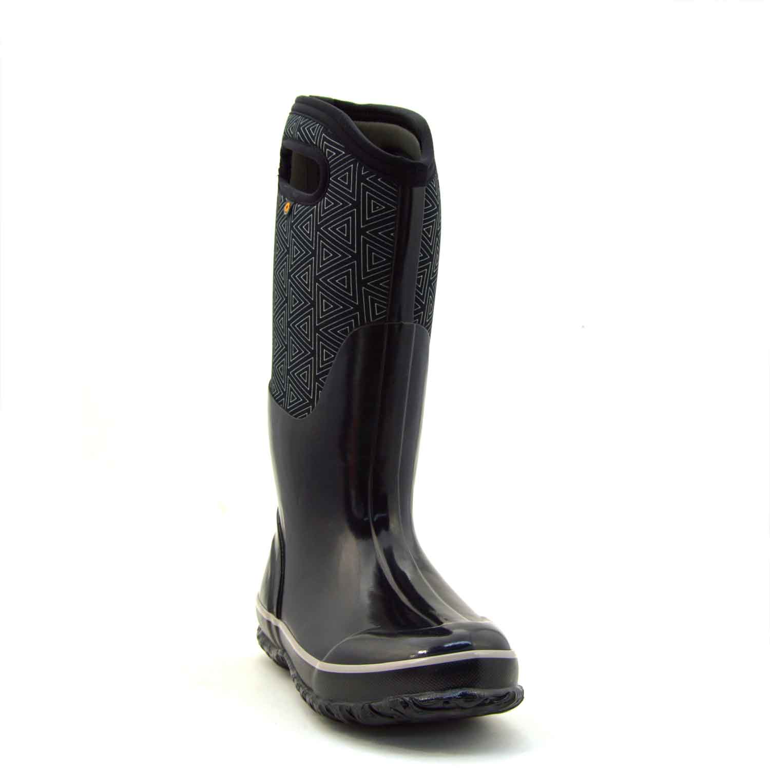 Classic High Triangles Black Gumboots 8 | Wellies Online