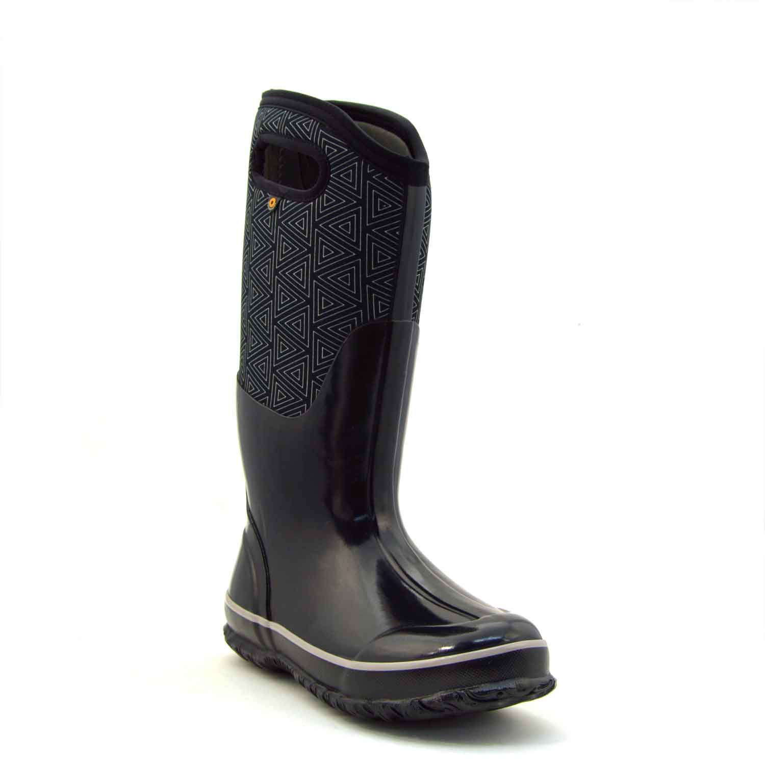 Classic High Triangles Black Gumboots 6 | Wellies Online