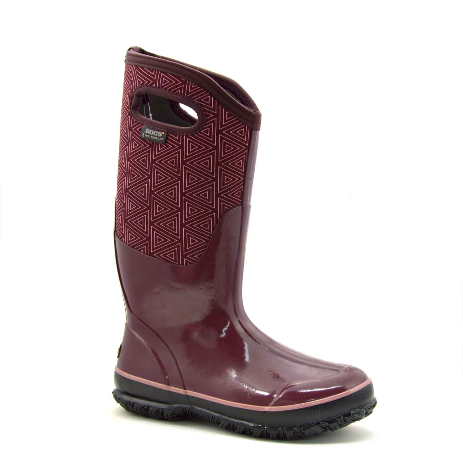Classic High Triangles Plum Gumboots 4 | Wellies Online