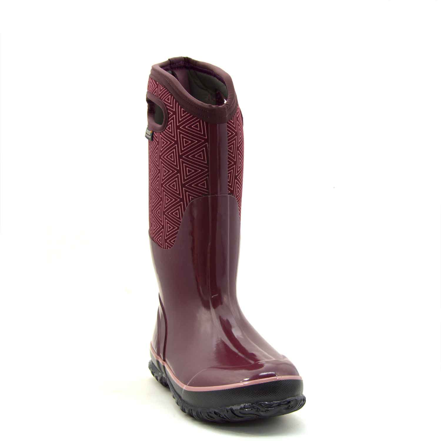 Classic High Triangles Plum Gumboots 7 | Wellies Online