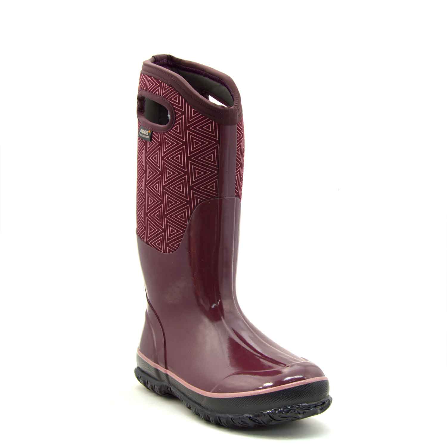Classic High Triangles Plum Gumboots 6 | Wellies Online