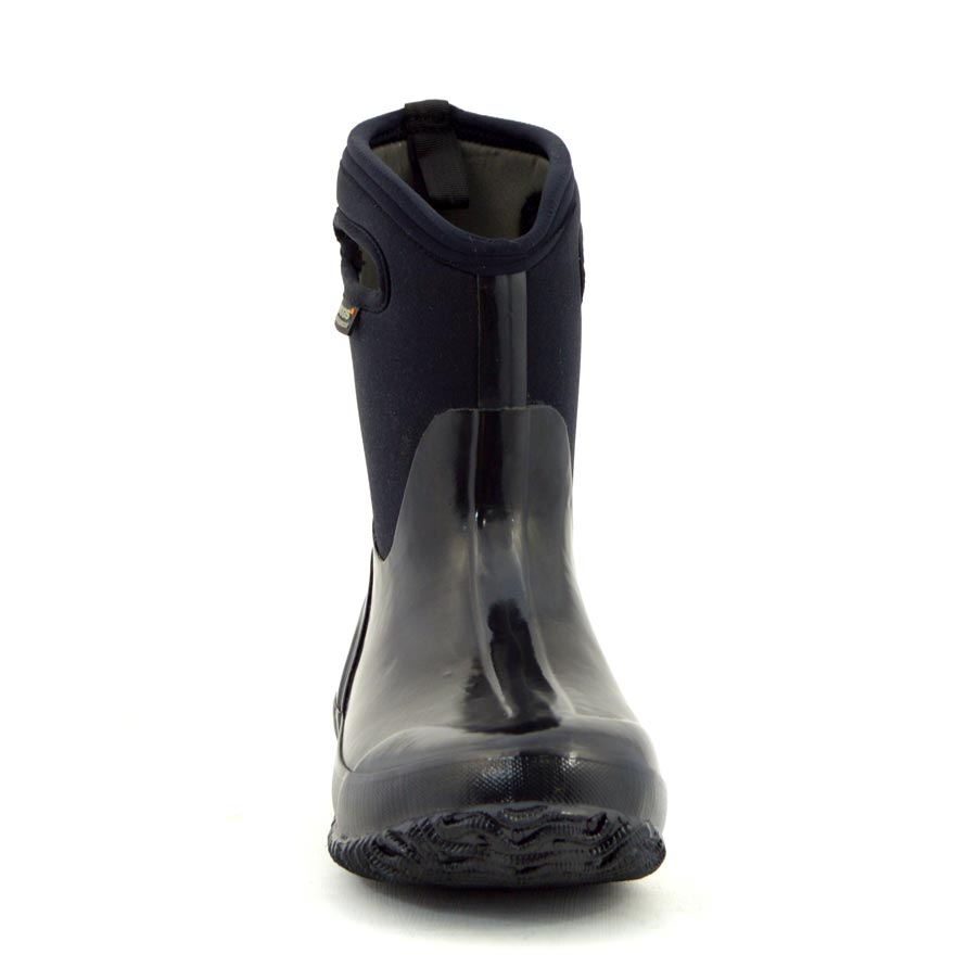 Classic Mid Black Shiny Wellies 8 | Wellies Online