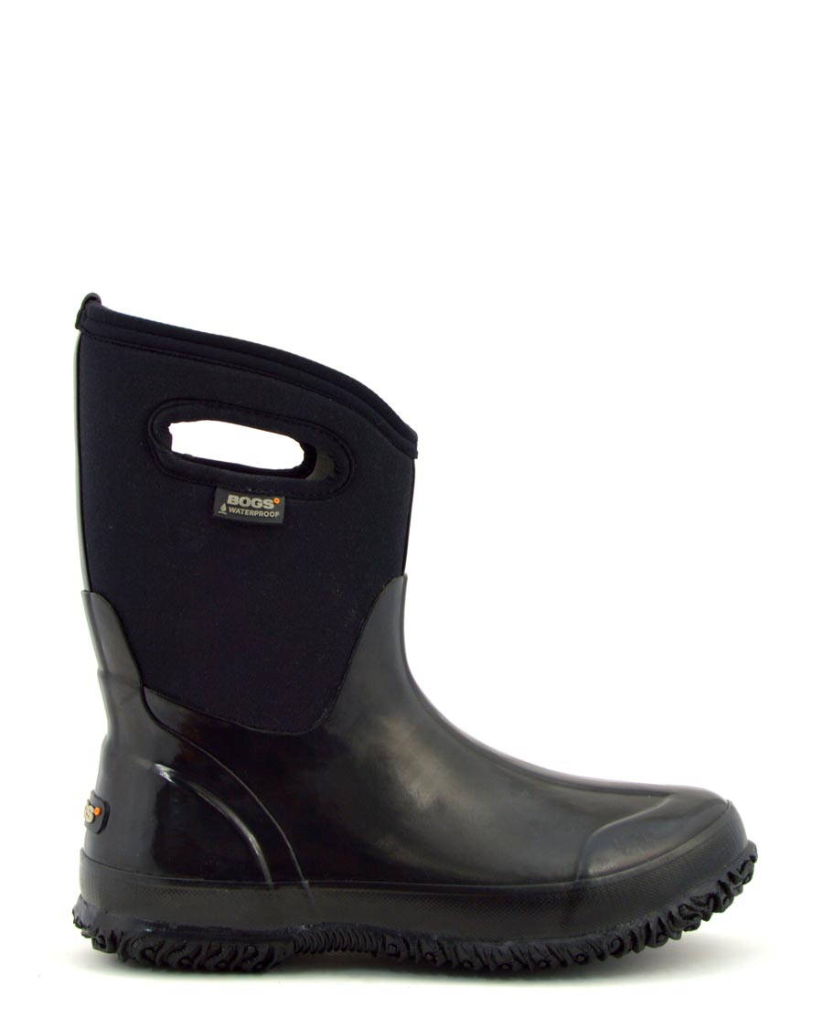 Classic Mid Black Shiny Wellies