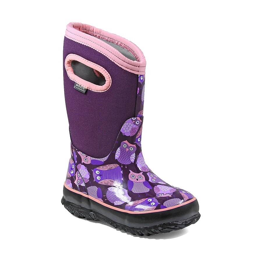 Classic Owl Purple Gumboots 2 | Wellies Online