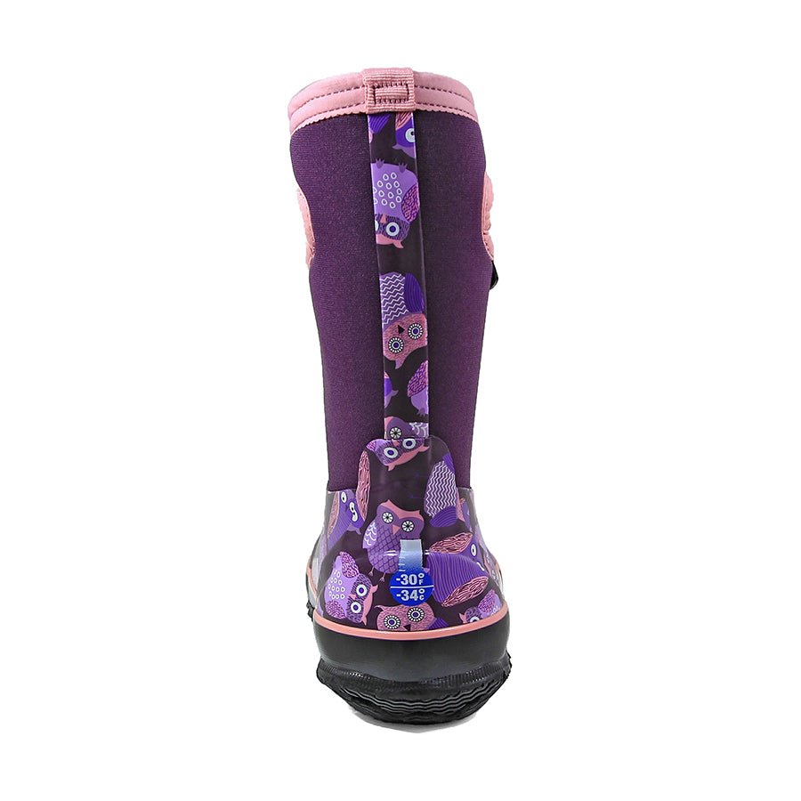 Classic Owl Purple Gumboots 3 | Wellies Online
