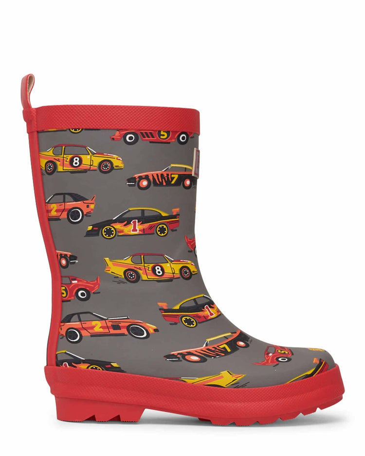Classic Race Cars Matte Gumboots 1 | Wellies Online