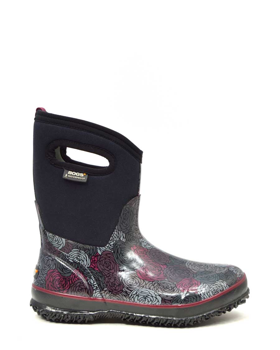 Classic Rosey Mid Black Gumboots 1 | Wellies Online