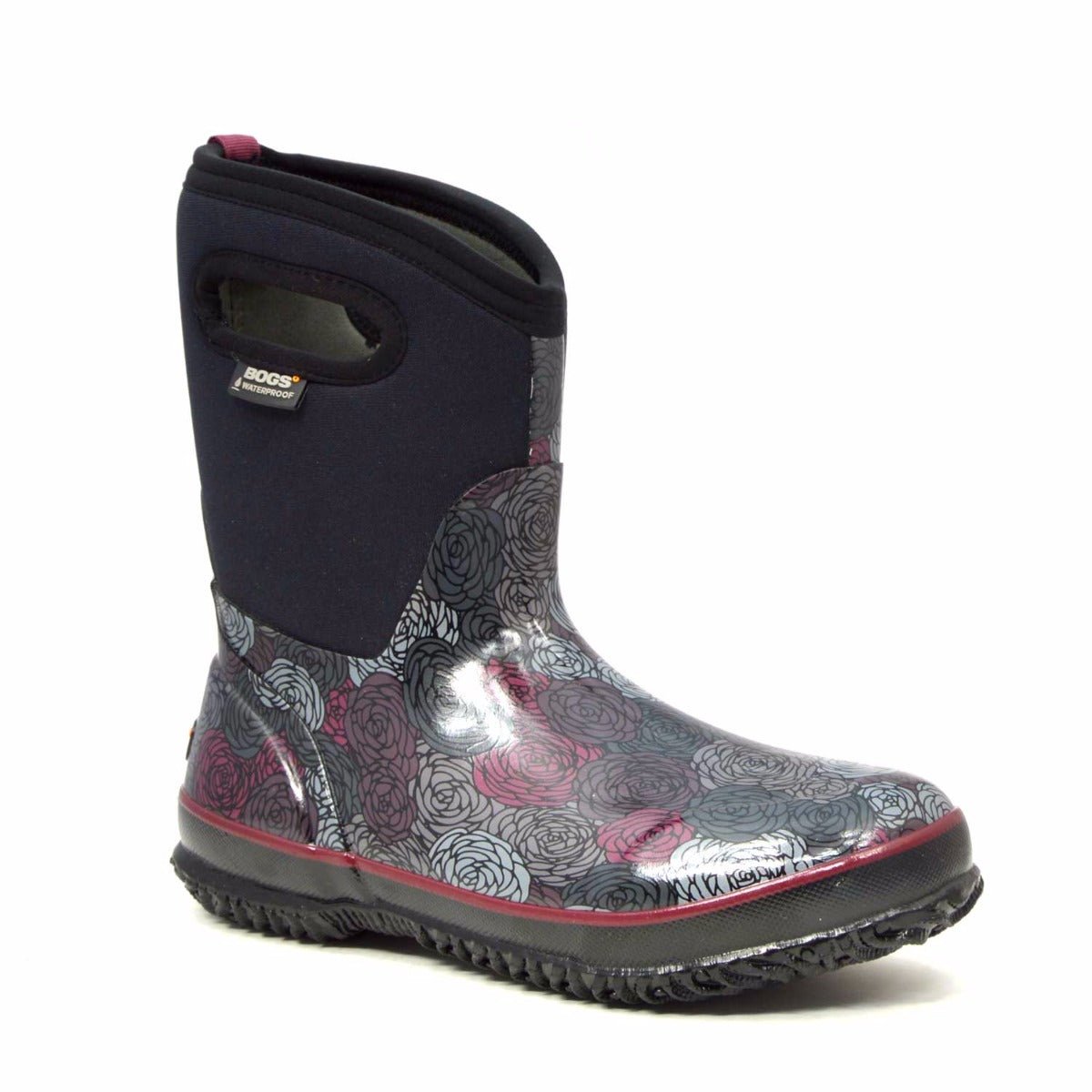 Classic Rosey Mid Black Gumboots 4 | Wellies Online