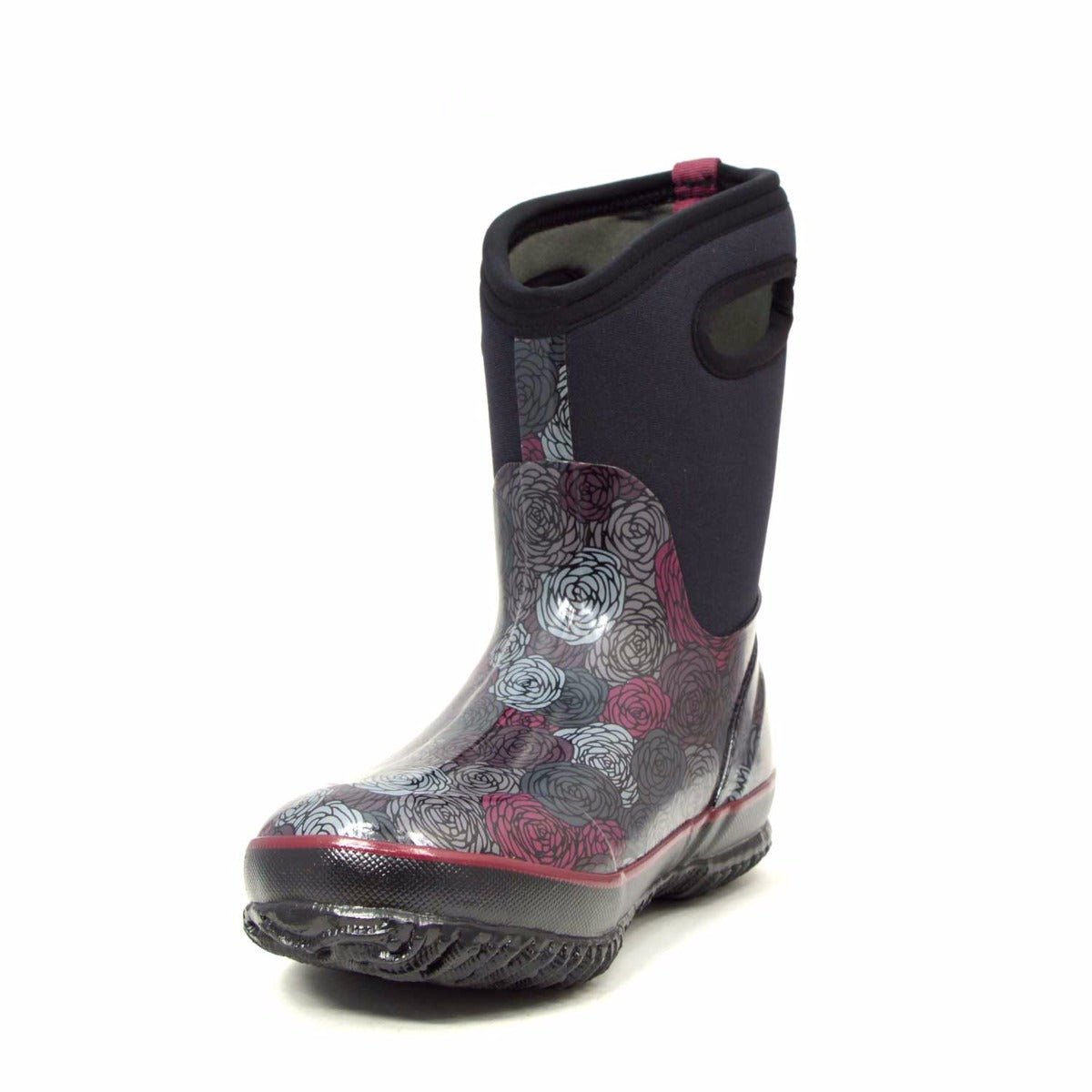 Classic Rosey Mid Black Gumboots 10 | Wellies Online