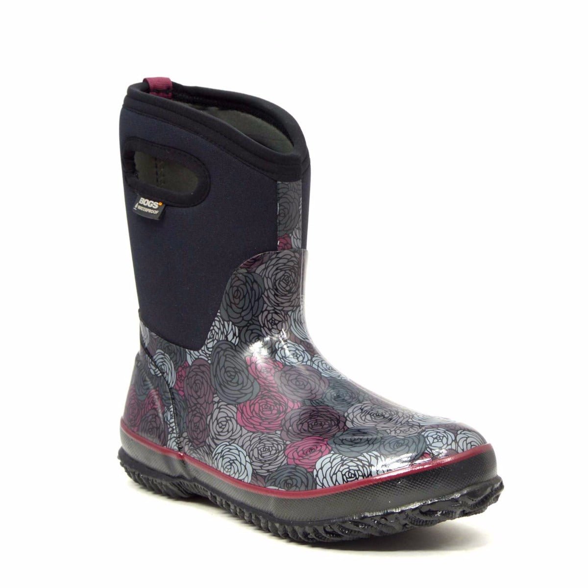 Classic Rosey Mid Black Gumboots 5 | Wellies Online