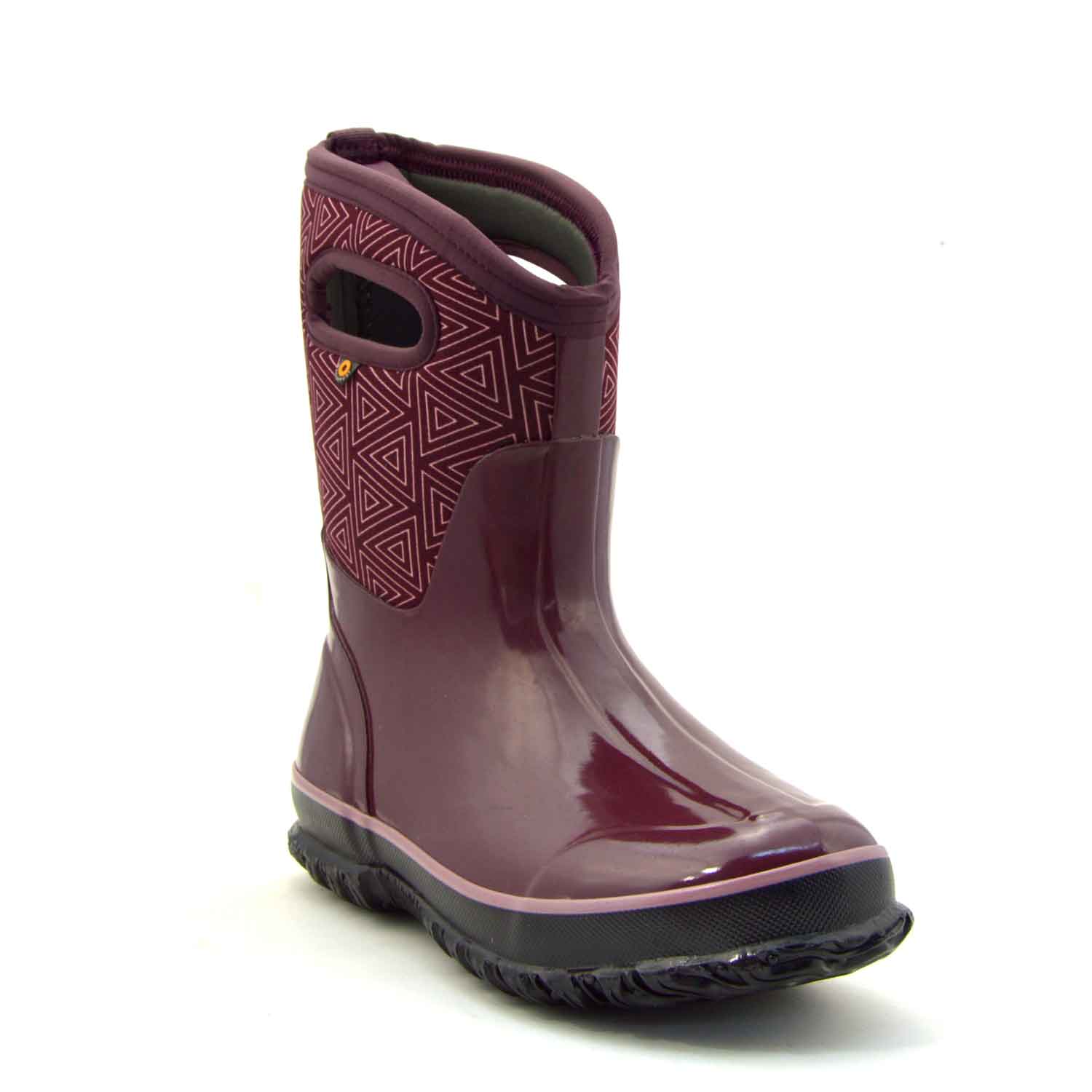 Classic Triangles Mid Plum Gumboots 6 | Wellies Online