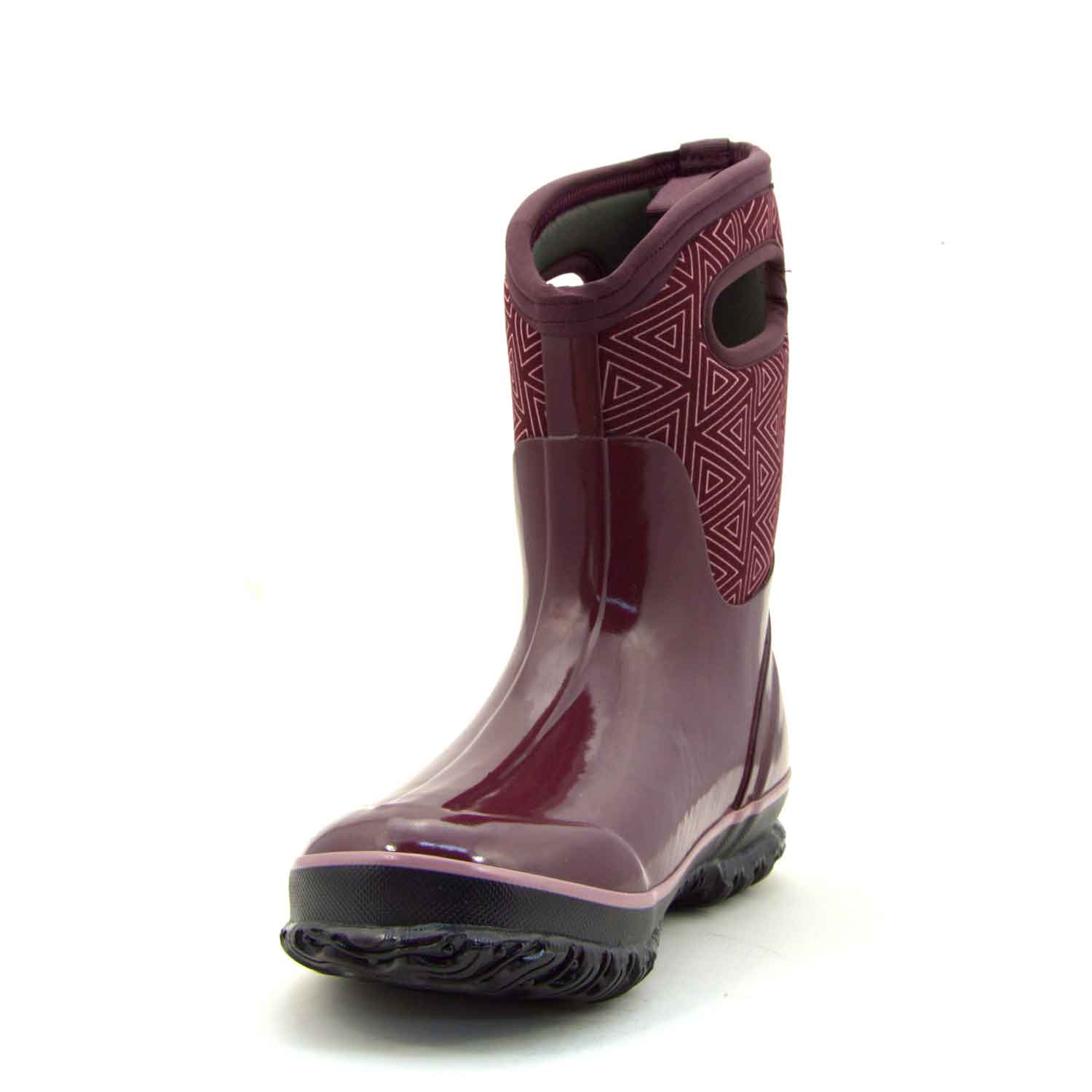 Classic Triangles Mid Plum Gumboots 10 | Wellies Online