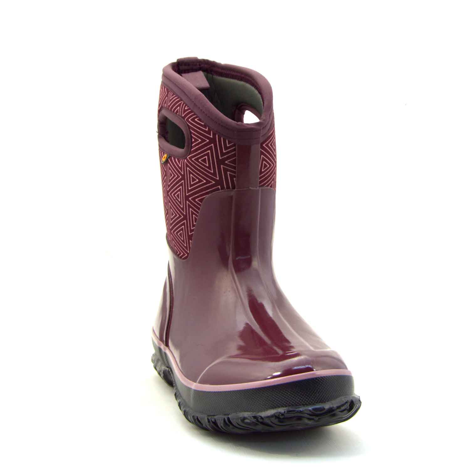 Classic Triangles Mid Plum Gumboots 7 | Wellies Online