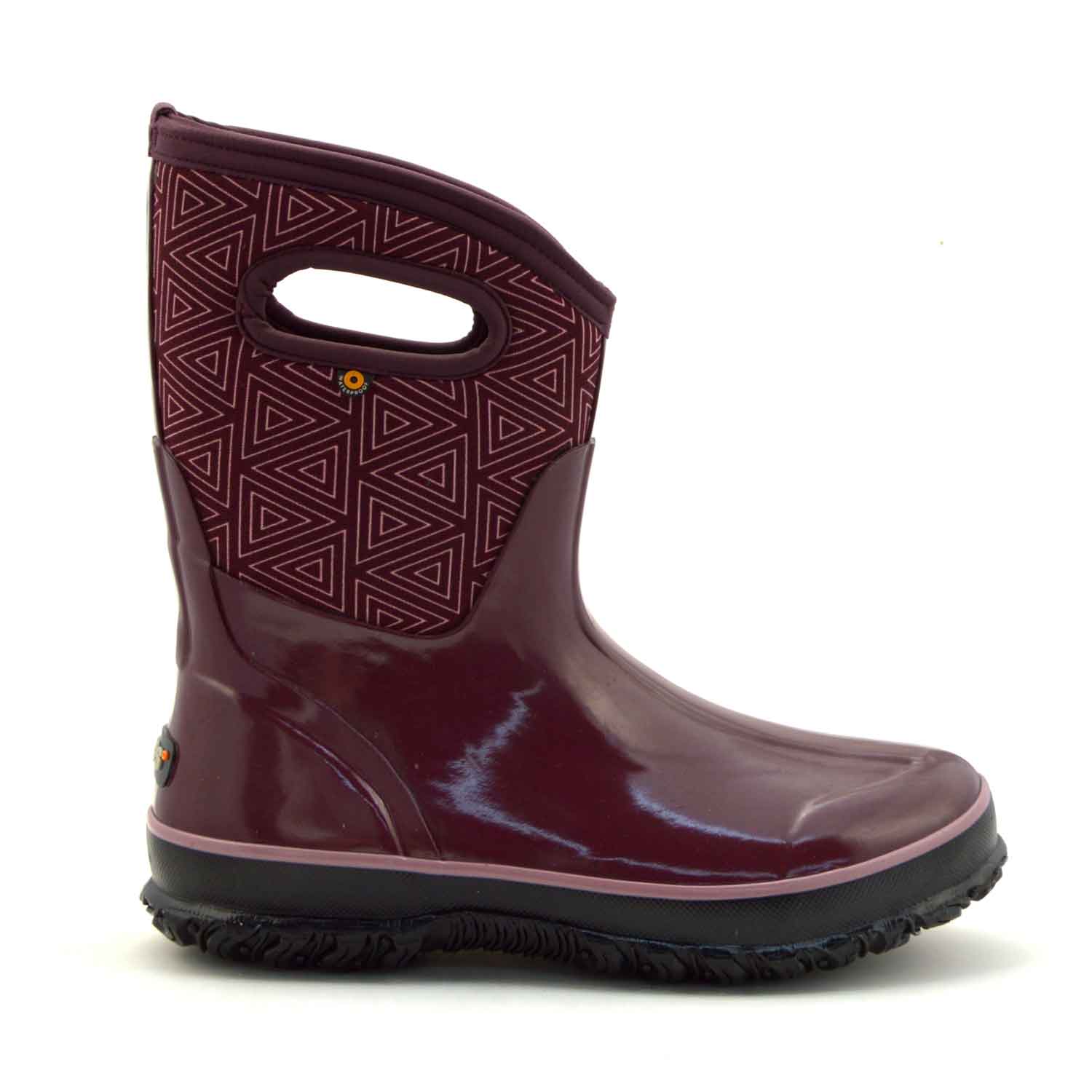 Classic Triangles Mid Plum Gumboots 2 | Wellies Online