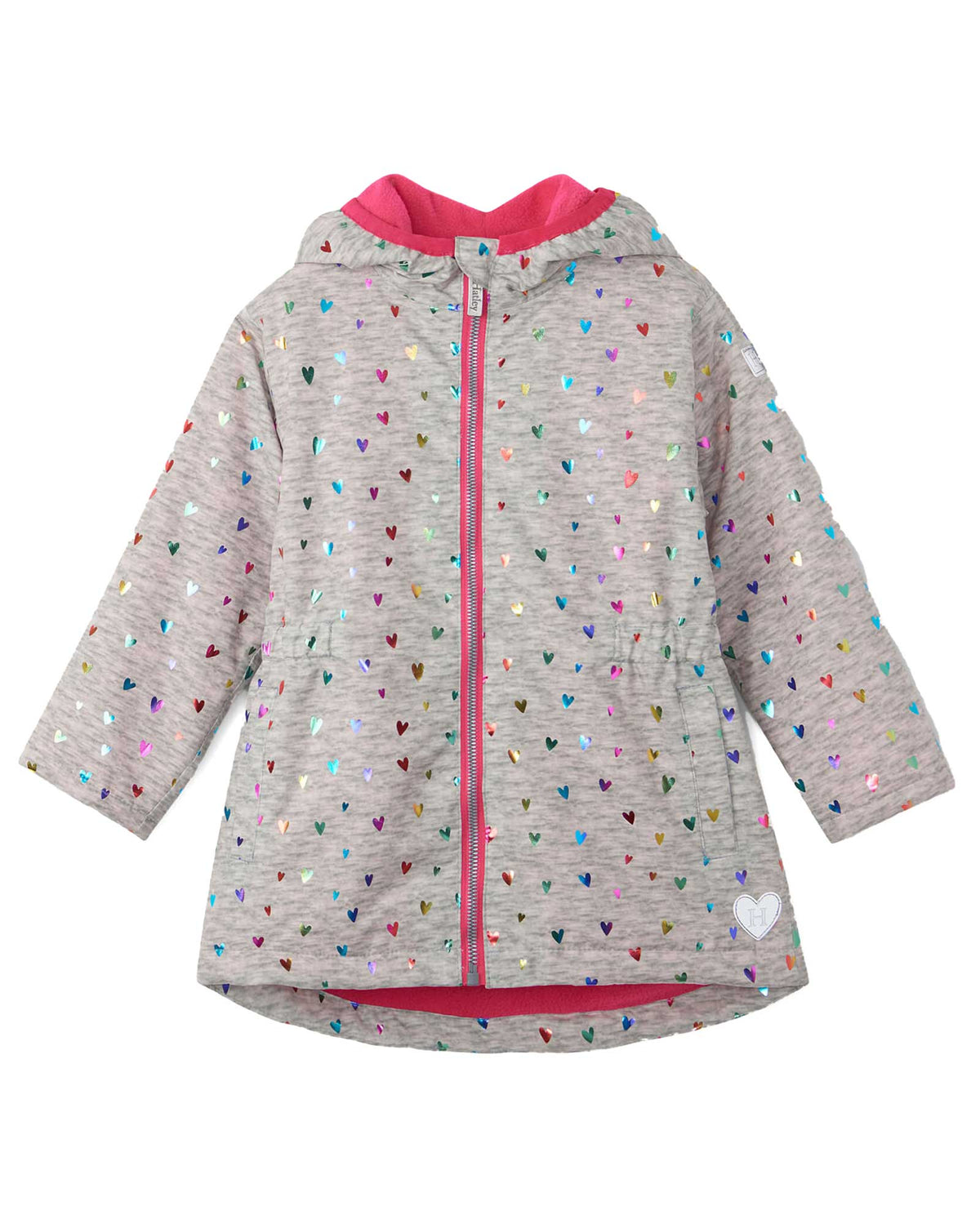 Confetti Hearts Microfiber Rain Jacket