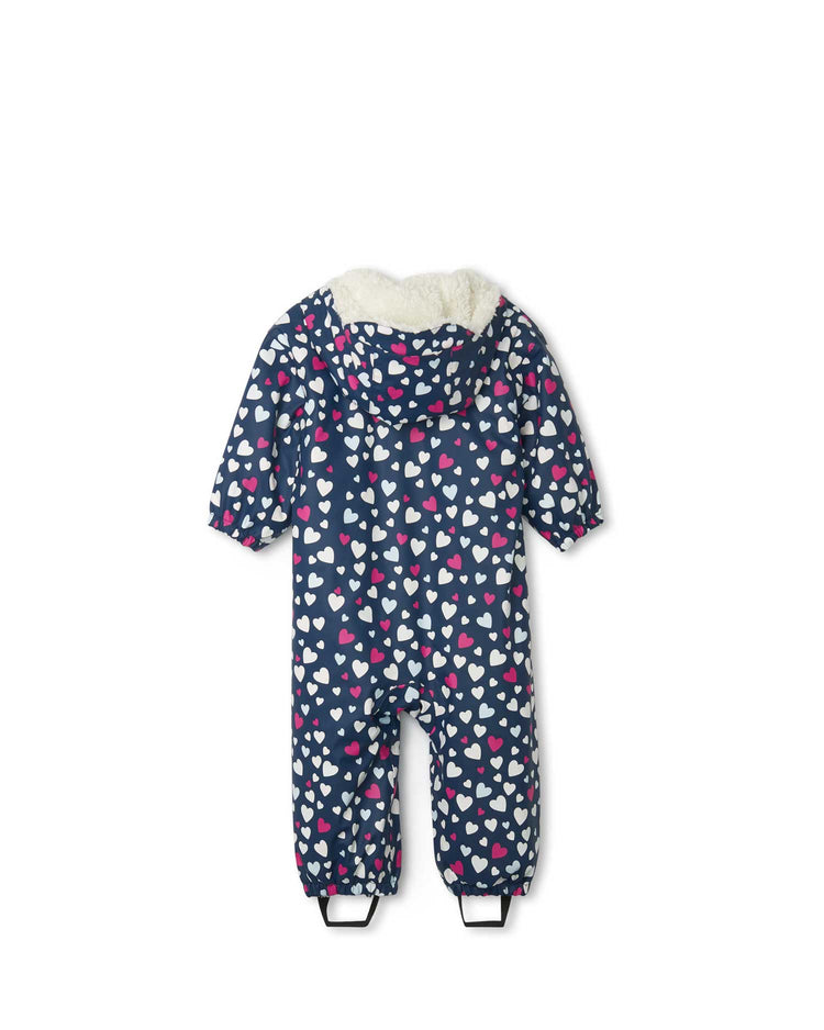 Confetti Hearts Sherpa Lined Colour Changing Baby Bundler 3 | Wellies Online