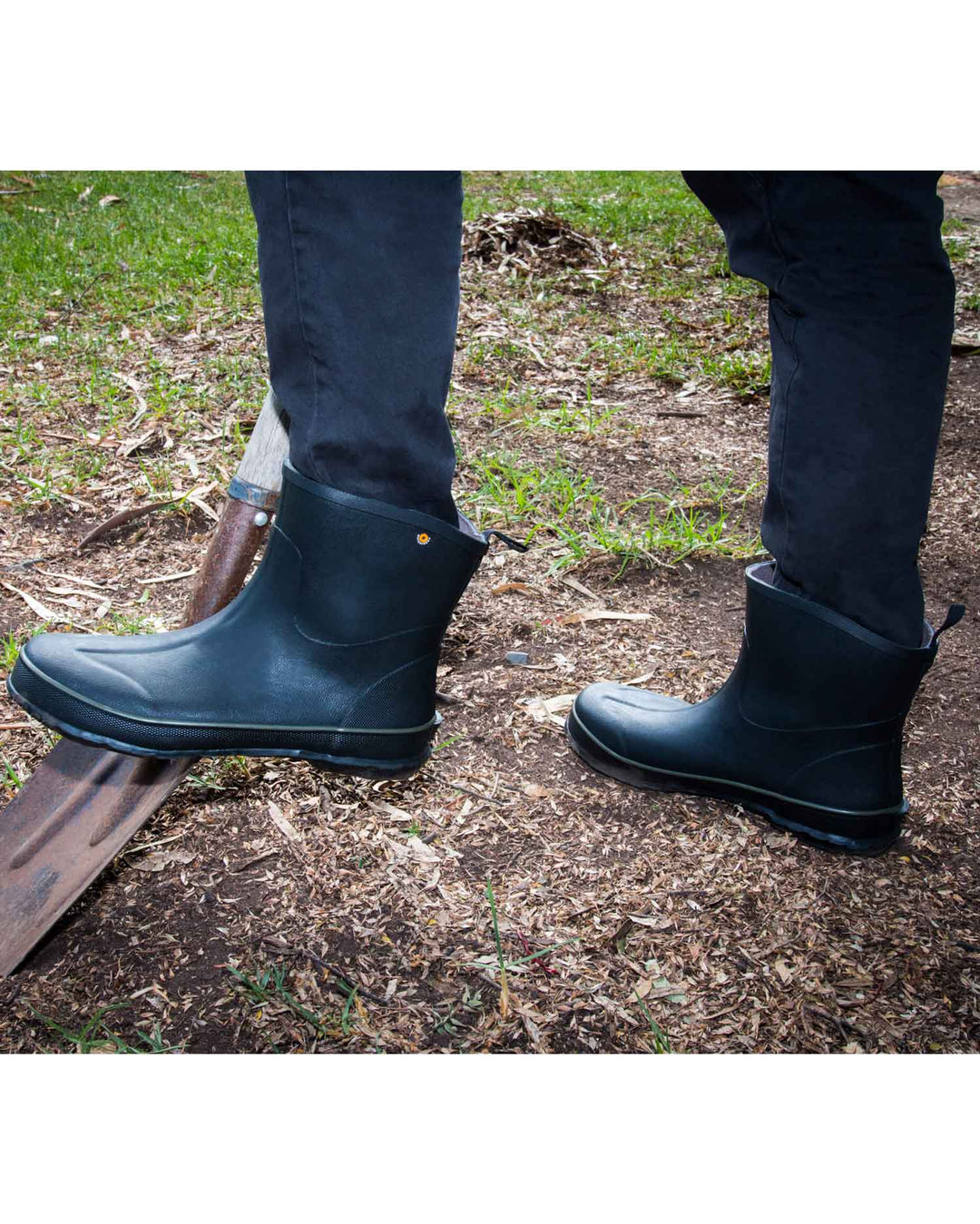Digger Mid Black Gumboots 7 | Wellies Online
