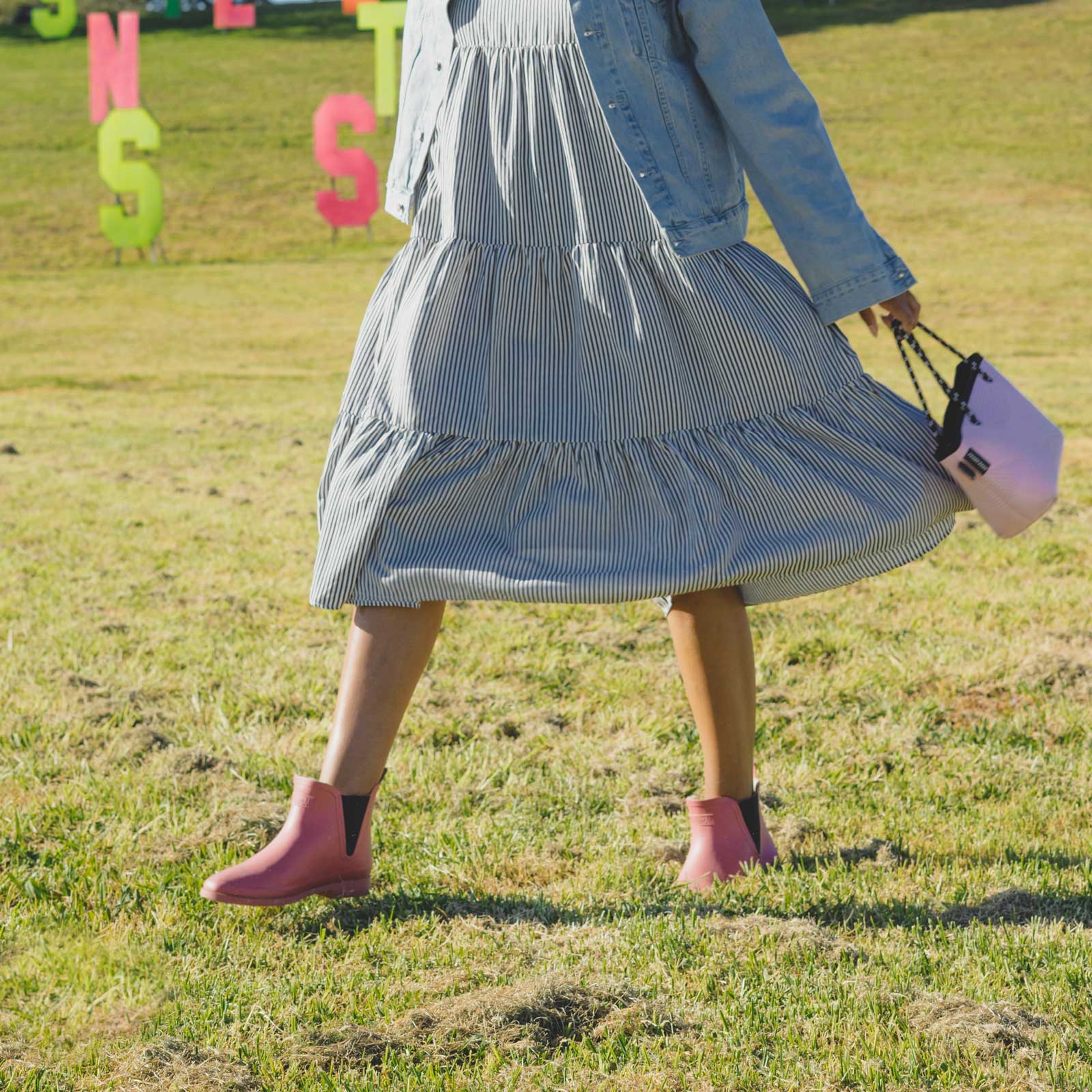 Fleeced V Salmon Wellies