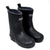 Fleeced Original II Black Kids Gumboots