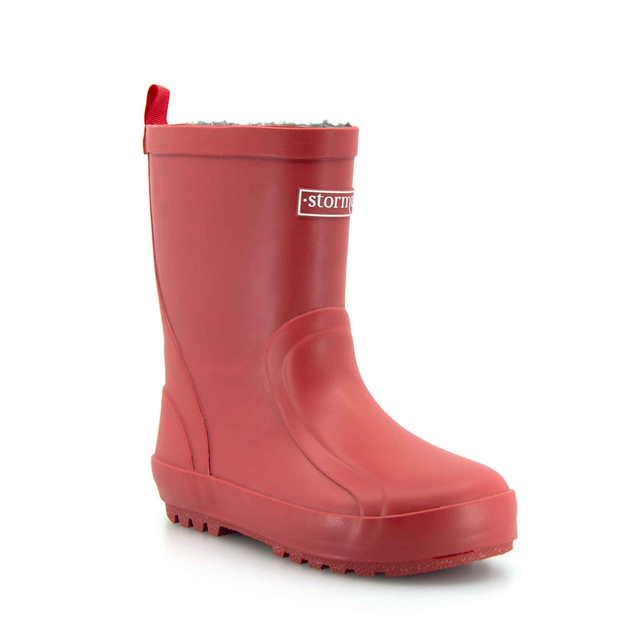 Fleeced Original II Auburn Kids Gumboots 5 | Wellies Online